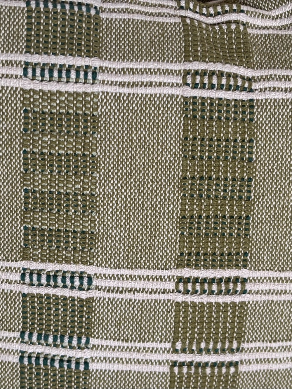 Hearth & Hand Olive Green and Cream Plaid Throw Pillows - Set of 3 - Picture 4 of 6